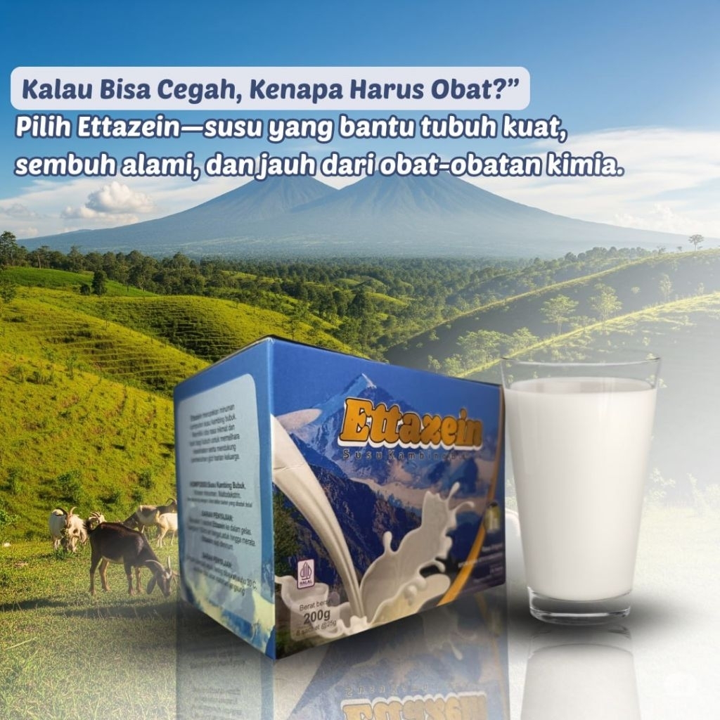 

PROMO ( Beli 2 free 1 ) .Ettazein susu kambing etawa 200gr