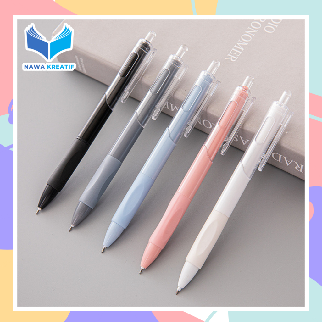 

NAWA Pulpen Gel Desain Minimalis 4 Warna Polos