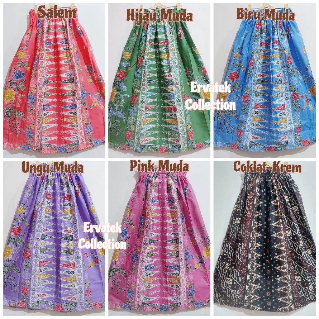 Klok Batik Pinggang Rok Klok Batik Pinggang FULL KARET RK02 / Bahan Katun Halus Bawahan Wanita Kebay