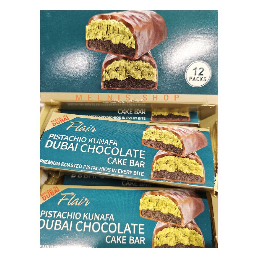 

Pistachio Kunafa Flair Dubai Chocolate Cake Bar