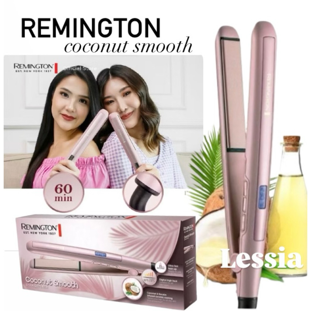 Remington Coconut Smooth Catok Pelurus Rambut 2 IN 1