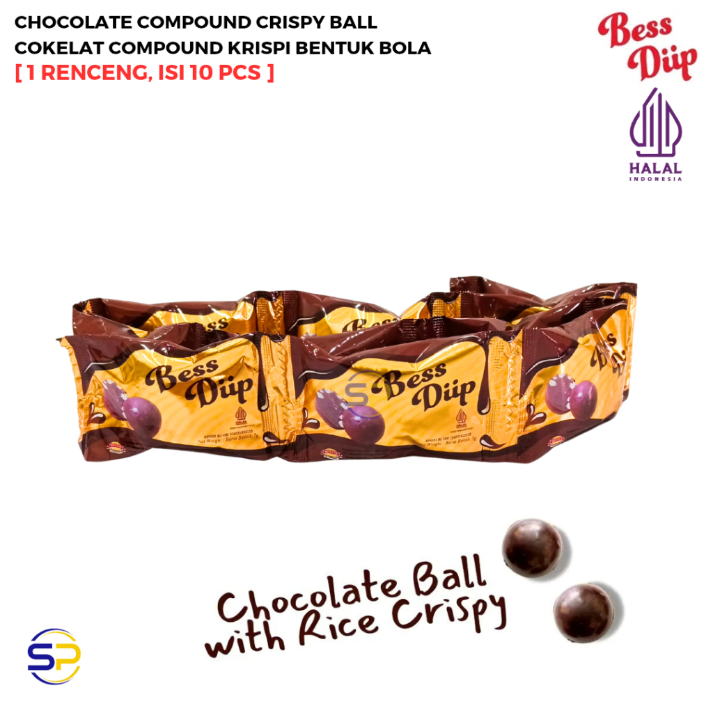

[RENCENG] Bess Diip Crispy Ball Cokelat Krispi Bentuk Bola Isi 10 Pcs