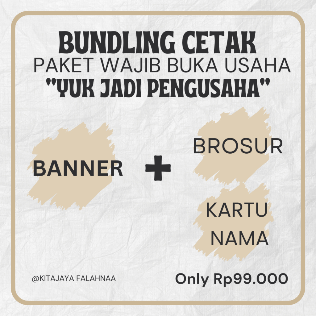 

BUNDLING CETAK PAKET PENGUSAHA