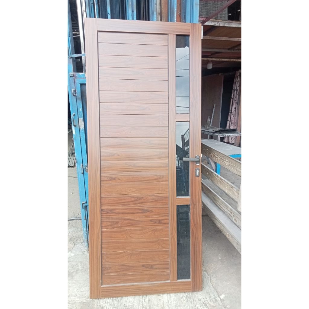 PINTU AlUMINIUM SERAT KAYU Bisa Custom Ukuran