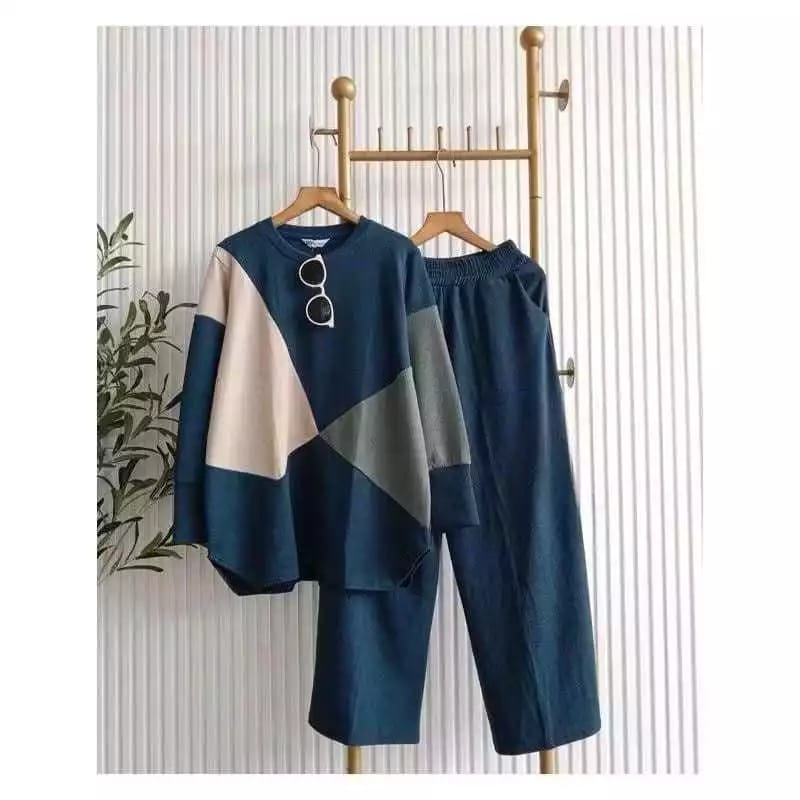 One Set Irene Crinkle Airflow Setelan Wanita Jumbo