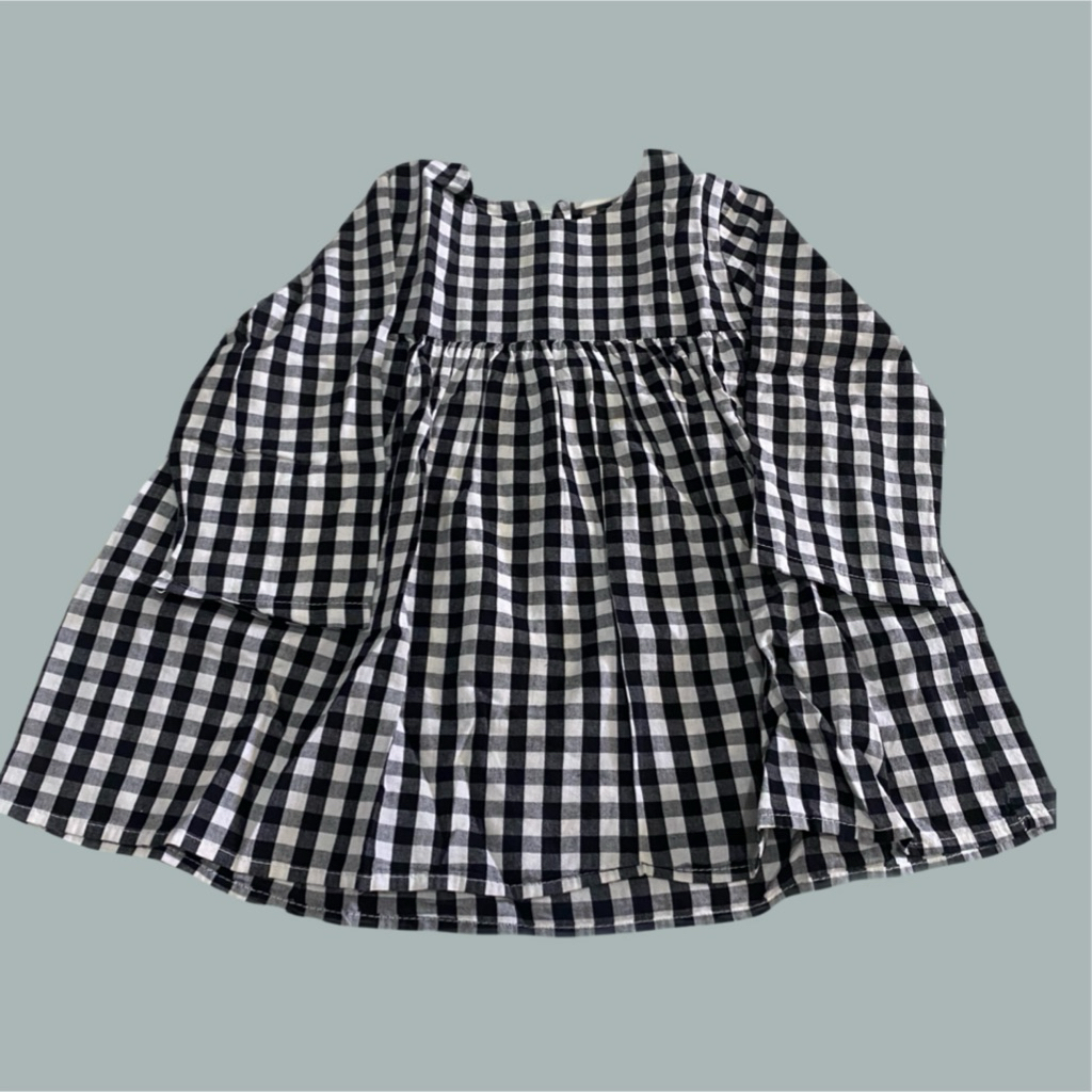 dress gingham bw anak preloved