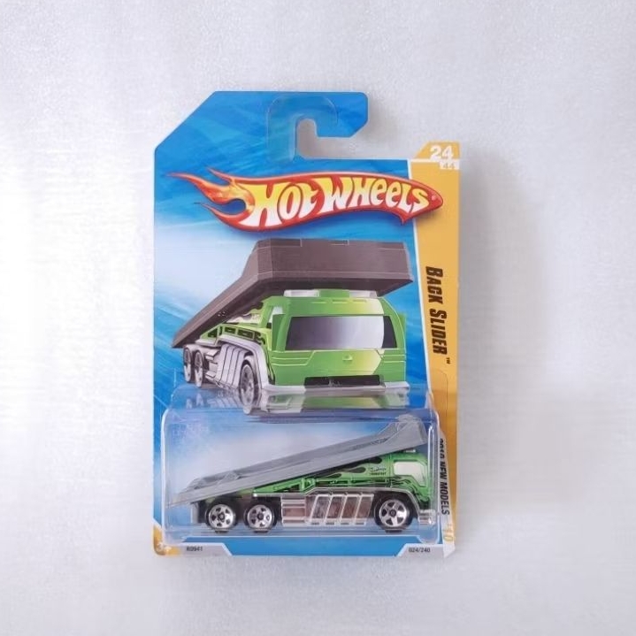 hot wheels back slider towing hijau