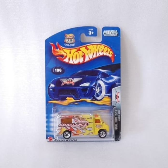 hot wheels final run ambulance kuning
