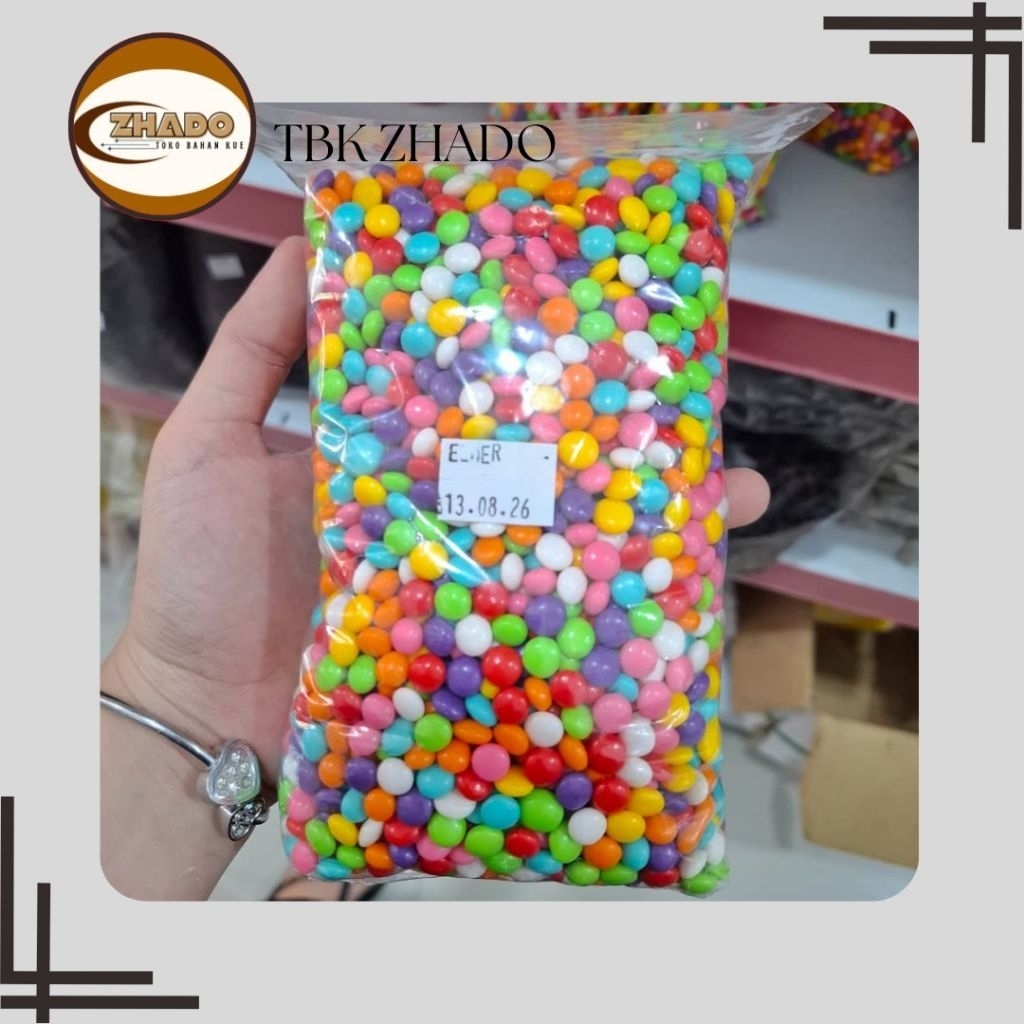 

Elmer Chocochip Half Round Pipih Warna Warni Repack