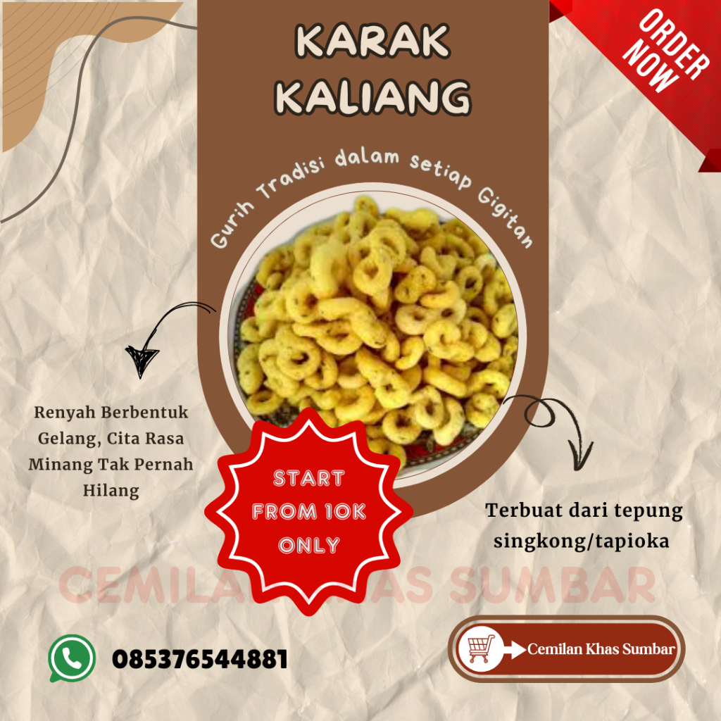 

Keripik Karak Kaliang Khas Minang