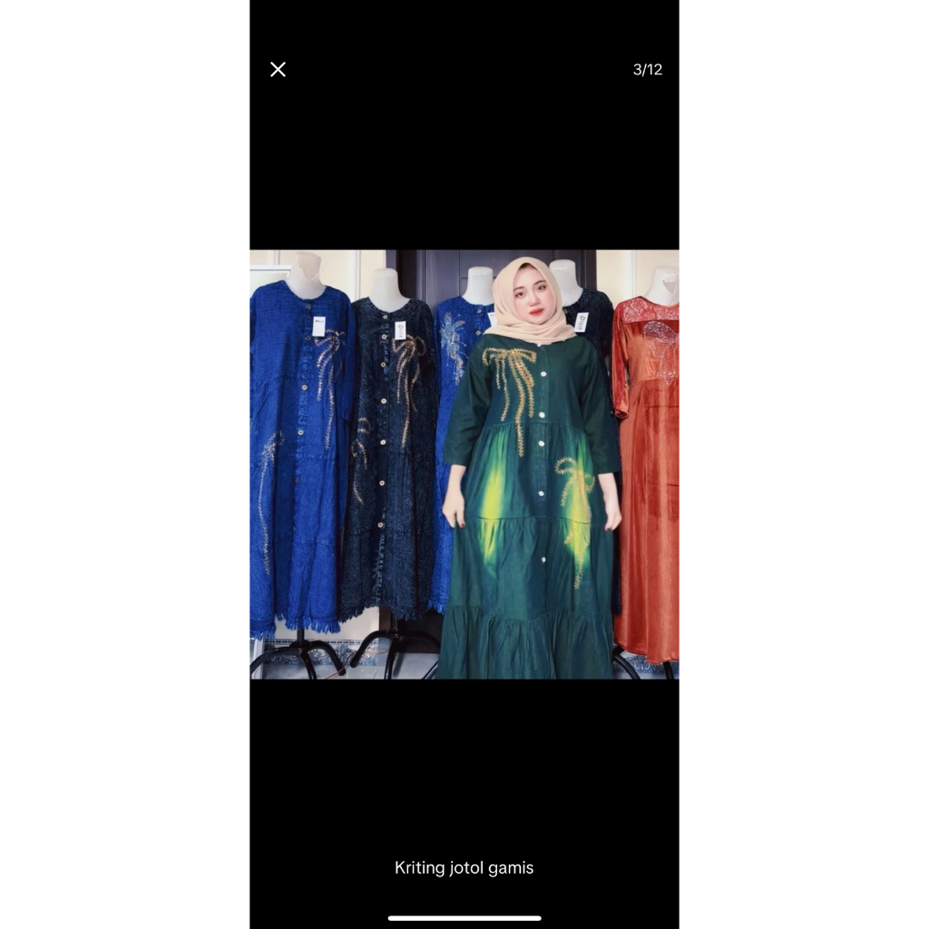 Jeans jumbo ld 120 gamis pb 140 midi pb 130 bahan jeans