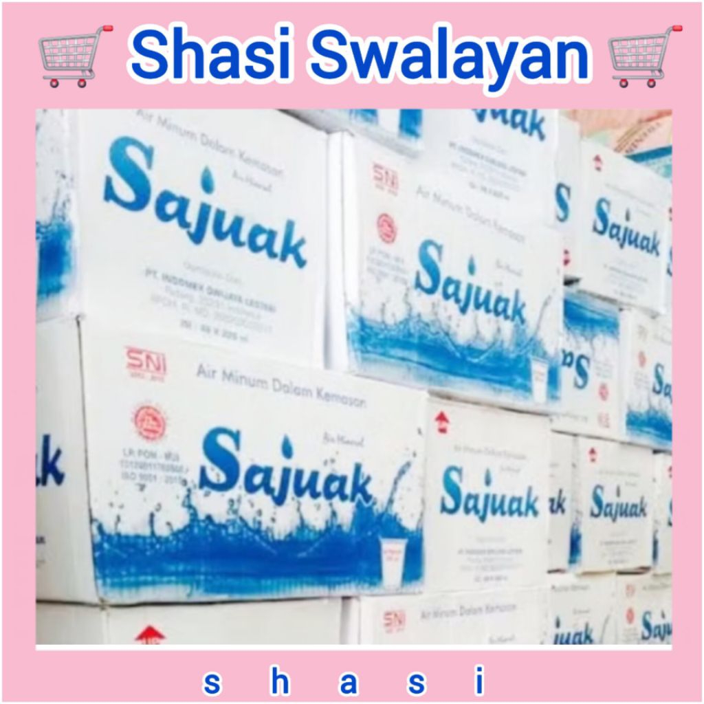 

Sajuak Produksi Padang 1 Dus Karton 220 ml X 48 CUP Gelas - Air Minum Dalam Kemasan