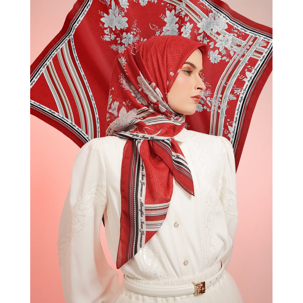 VERONICA MAROON SCARF || OFFICIAL HIJAB MANDJHA IVAN GUNAWAN