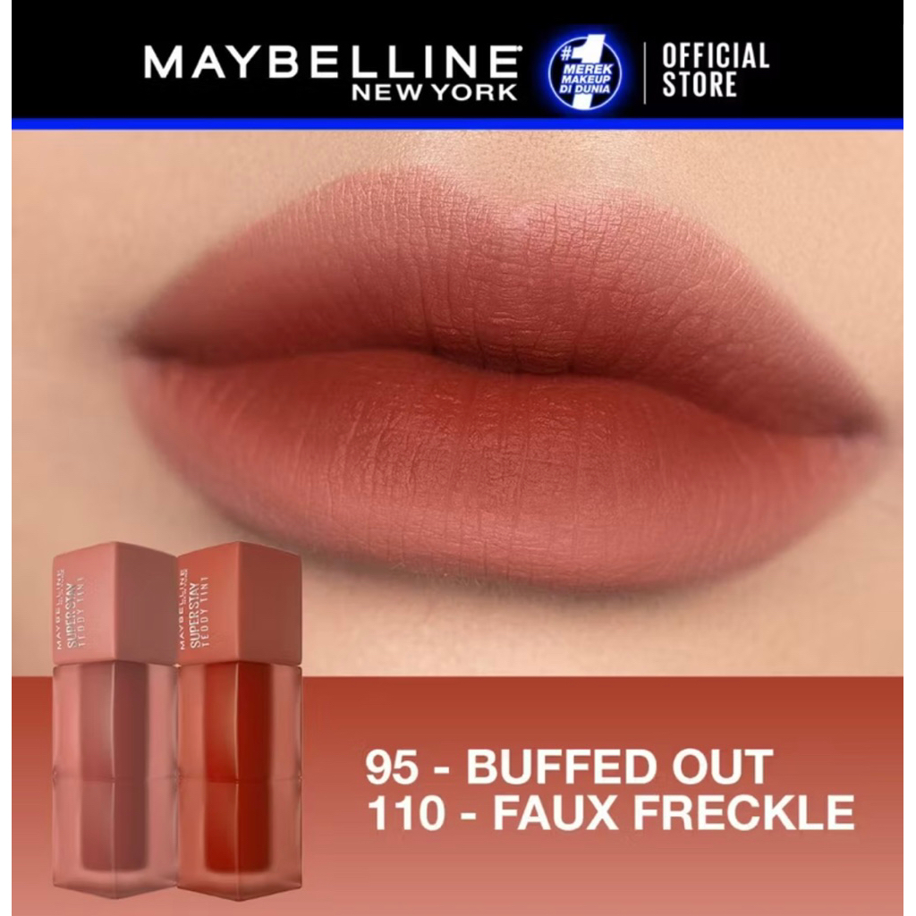 MAYBELLINE OFFICIAL Paket Ombre Superstay Teddy Tint Nudes 2 pcs - Soft Matte Tahan 12 Jam Ombre Set