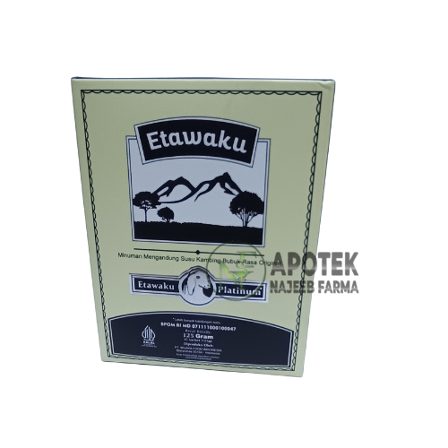 

Etawaku Platinum Susu Kambing Etawa Bubuk Krimer Nabati Atasi Masalah Pernapasan Isi 200 Gr