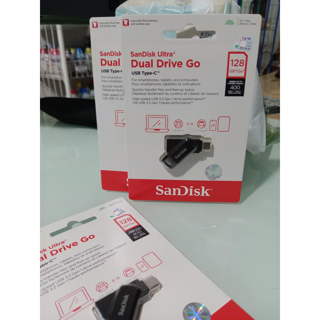 Flashdisk SANDISK 128gb OTG Type C 3.2
