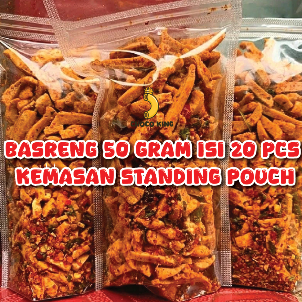 

20 PCS BASRENG PEDAS DAUN JERUK 50 GRAM KEMASAN STANDING POUCH - COCOK UNTUK DI JUAL LAGI