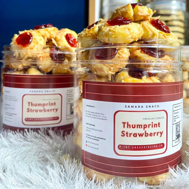 

Thumbprint Strawberry Cookies