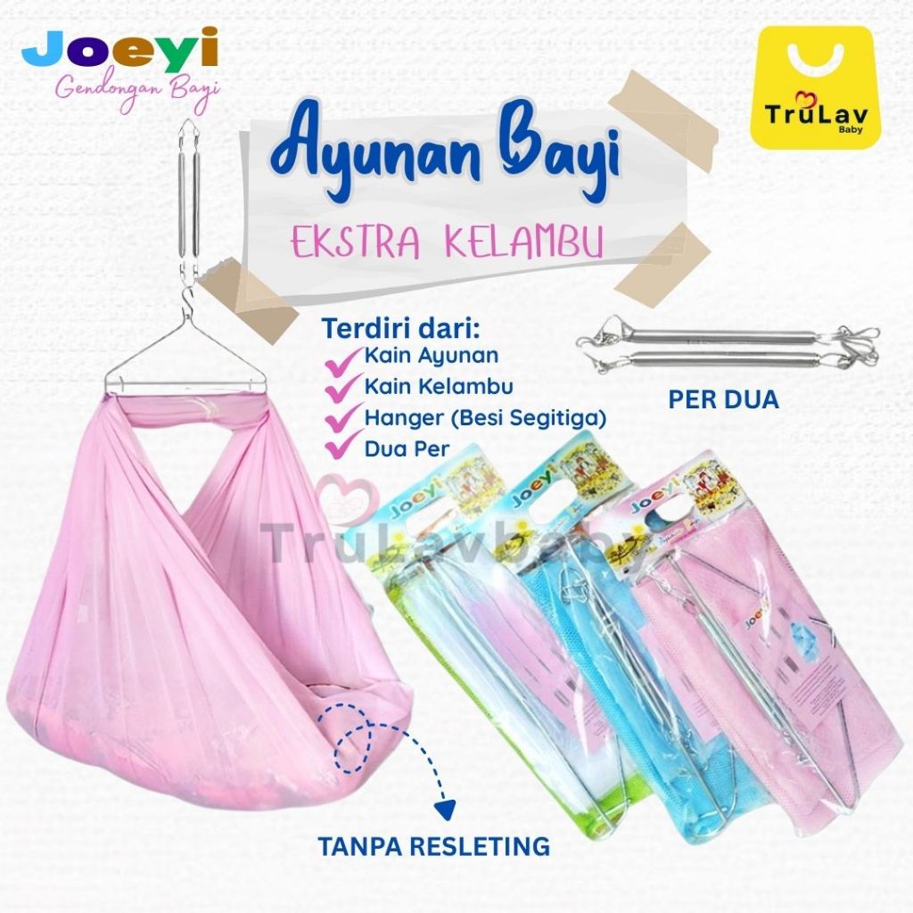 Joeyi Kain Ayunan Bayi | Kain Kelambu | Ayunan Gantung Baby – TruLav Baby