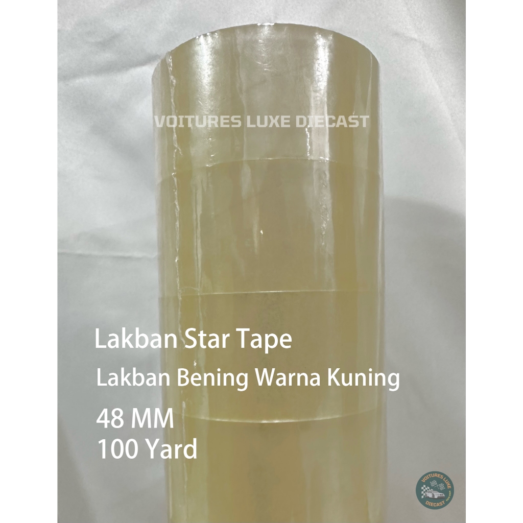 

VLD - Lakban OPP 1 PCS dan 6 PCS Lakban Bening Warna Putih/Clear & Lakban Bening Warna Kuning Merek Star Tape 48 MM x 100 Yard Kuat Dan Lengket