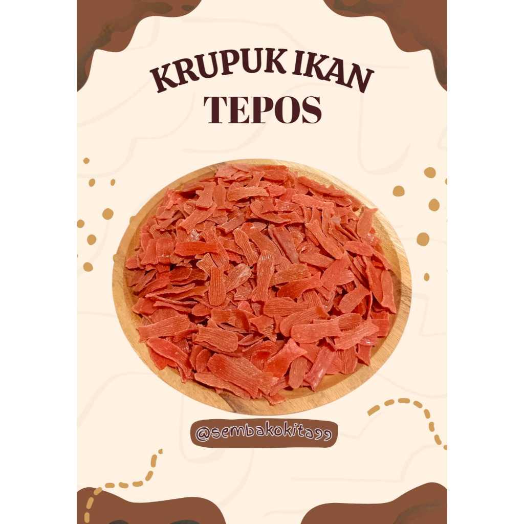 

Kerupuk Mentah Kerupuk Bentuk Ikan Merah Tepos 250gr, 500g, 1Kg
