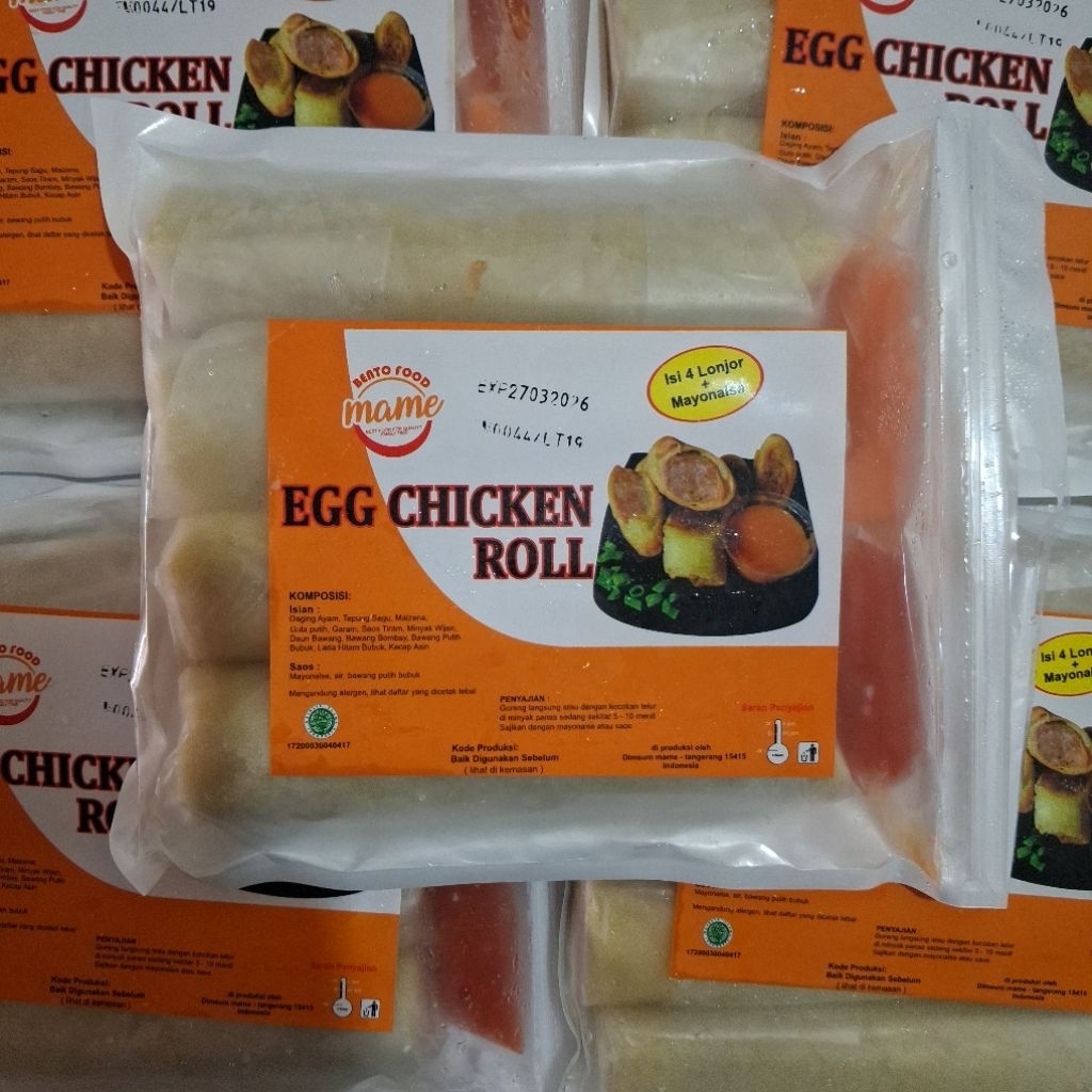 

Egg Chicken Roll Mame Bento isi 4 Lonjor