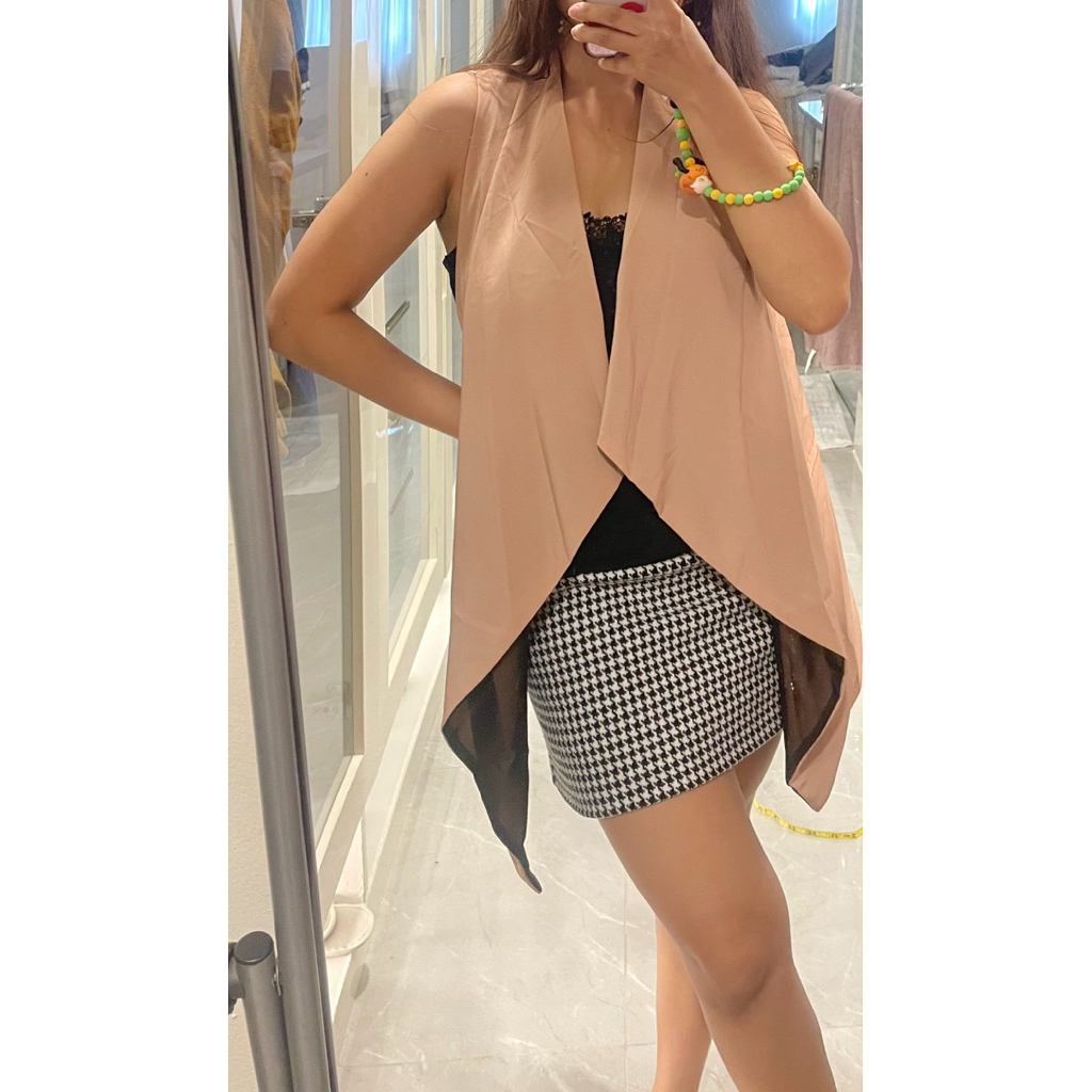 Vest Reversible Beige Black