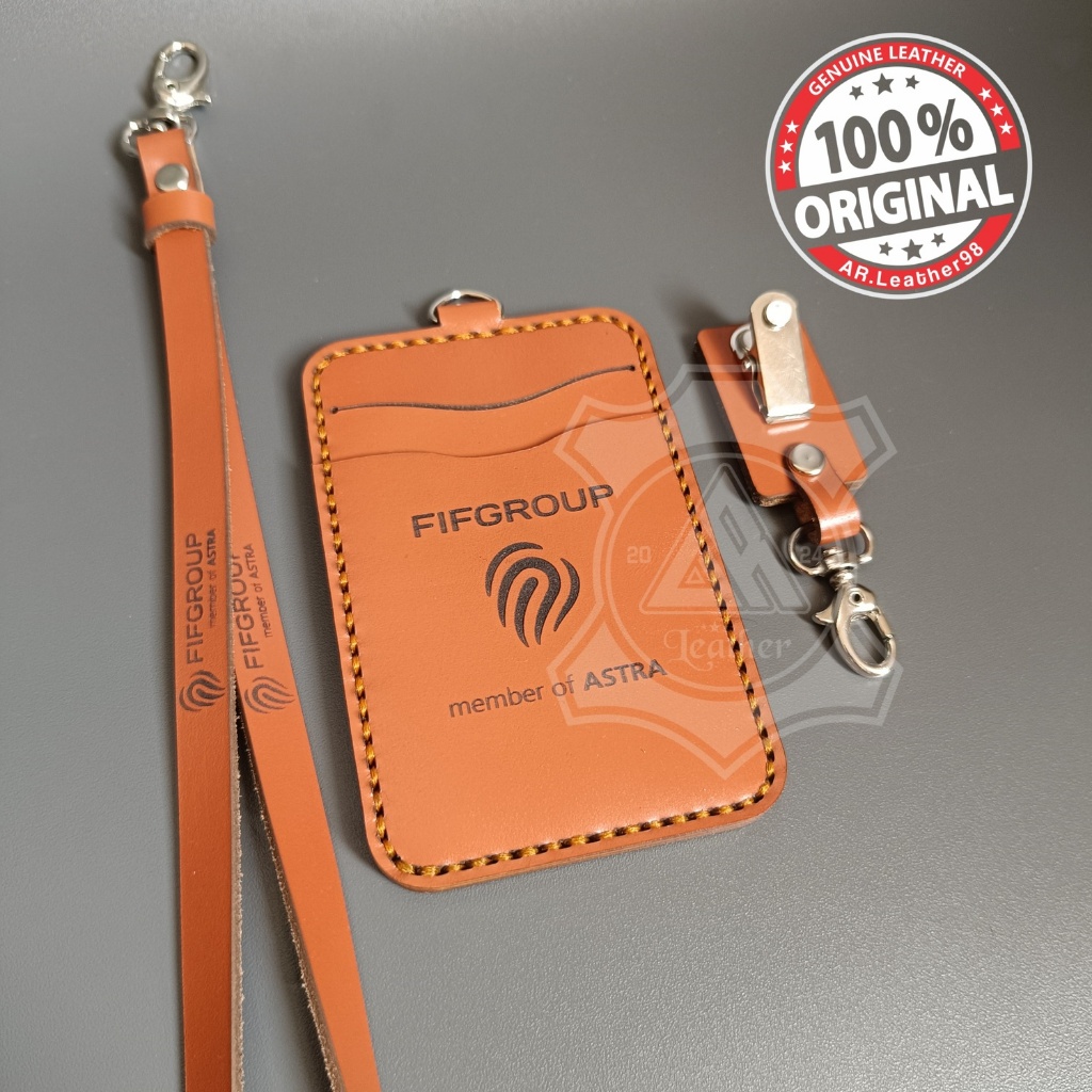 

ID Card Holder Kulit Sapi Asli Custom Nama & Logo Instansi – Tempat ID Card Name Tag Holder kulit.