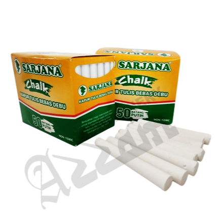 

Kapur Tulis Putih Merk Sarjana (50 Batang) Per pack