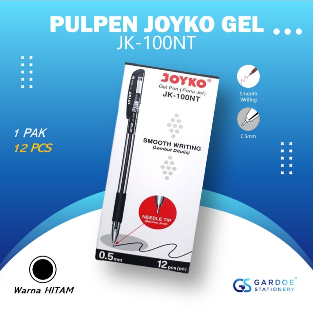 

Pulpen Gel Joyko JK-100 / JK-100 NT. (1 pak isi 12 pcs)