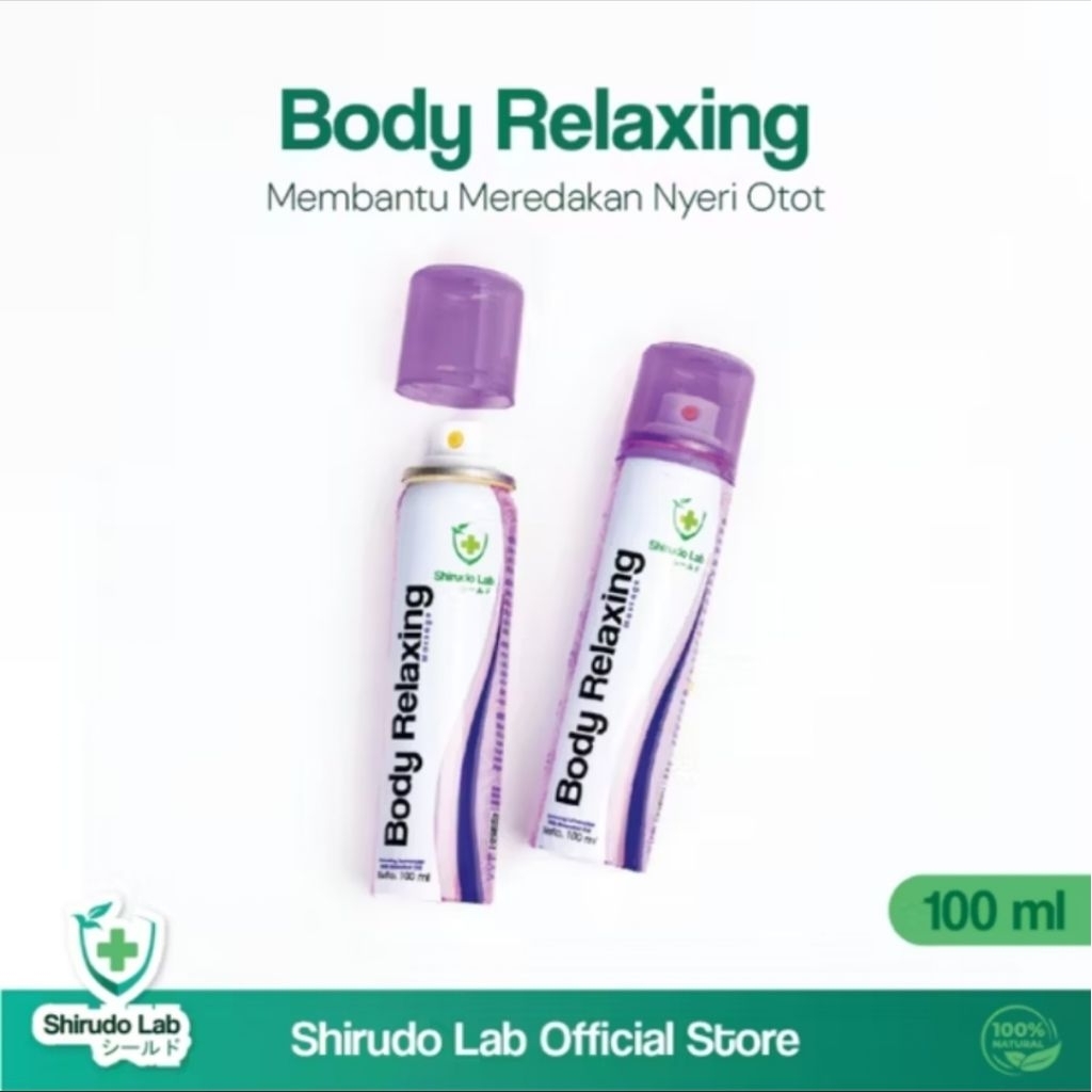 Shirudo Lab Body Relaxant Spray 100ml / Nyeti otot / keseleo / Terkilir / Pegal - pegal