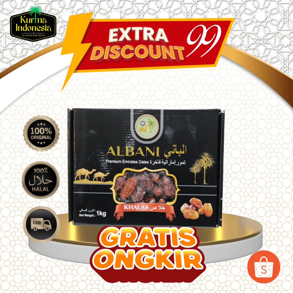 

Kurma Khalas Premium Albani 1kg Kurma Khalas Alsaad Kurma Khalas Kurma Premium