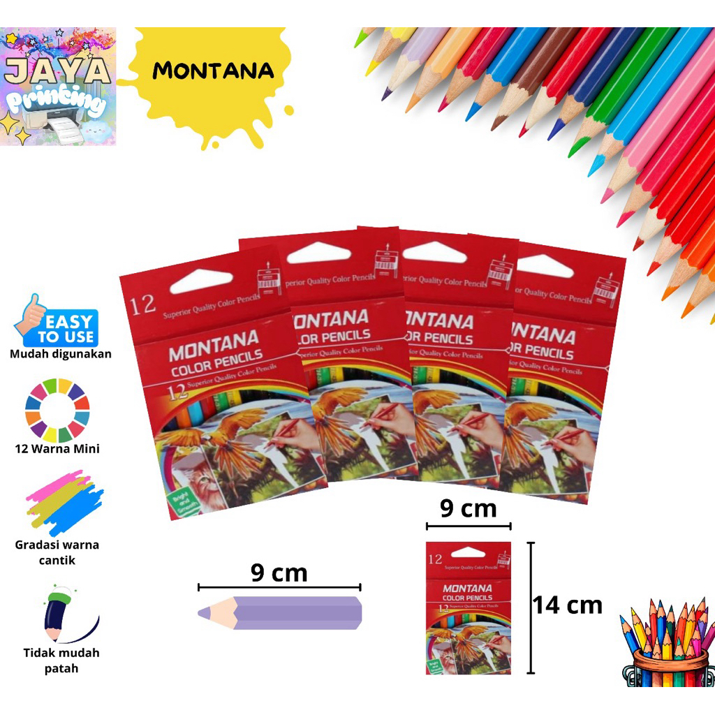 

Color pencil / pensil warna untuk mewarnai anak 1 set: 12 pcs