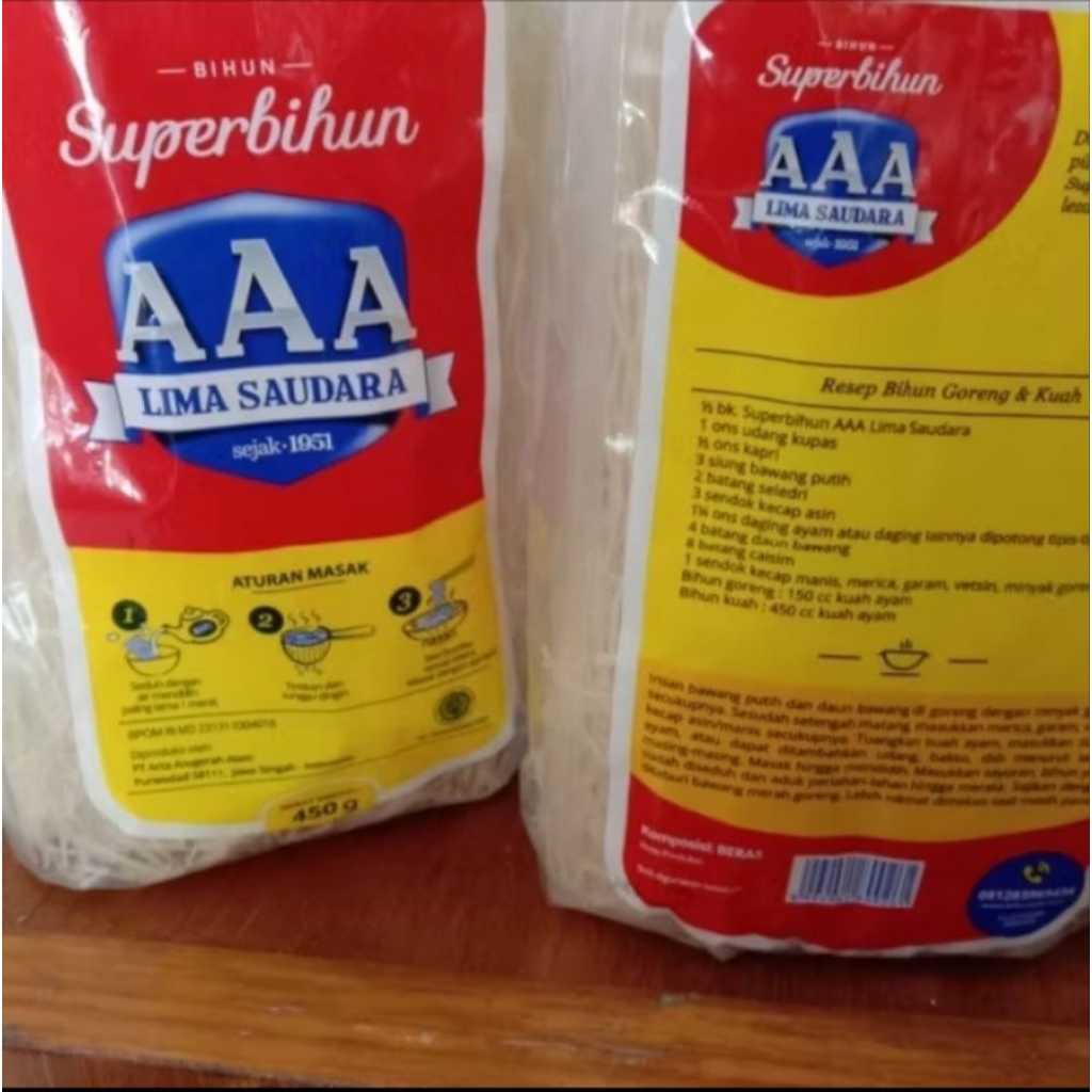 

Bihun Merk AAA Lima Saudara