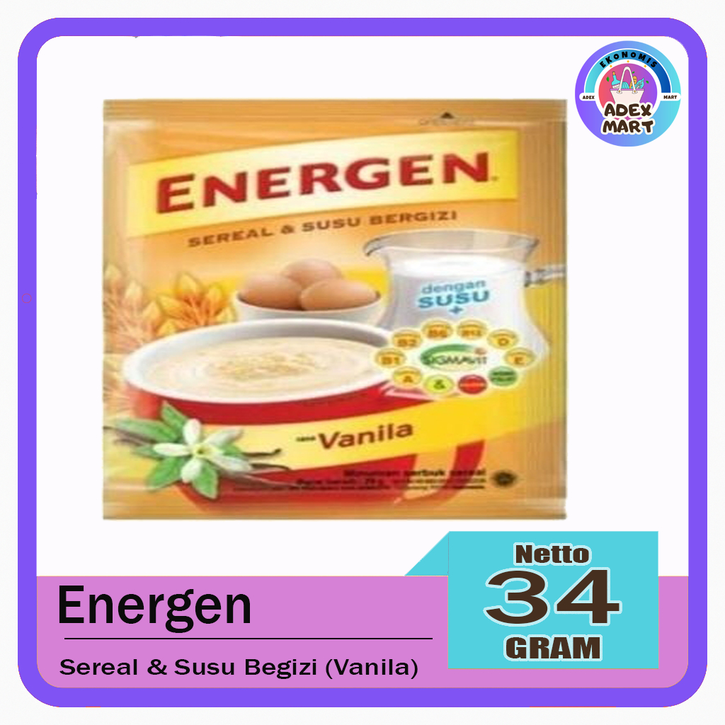 

Energen Vanila Serial dan Bergizi @34gram