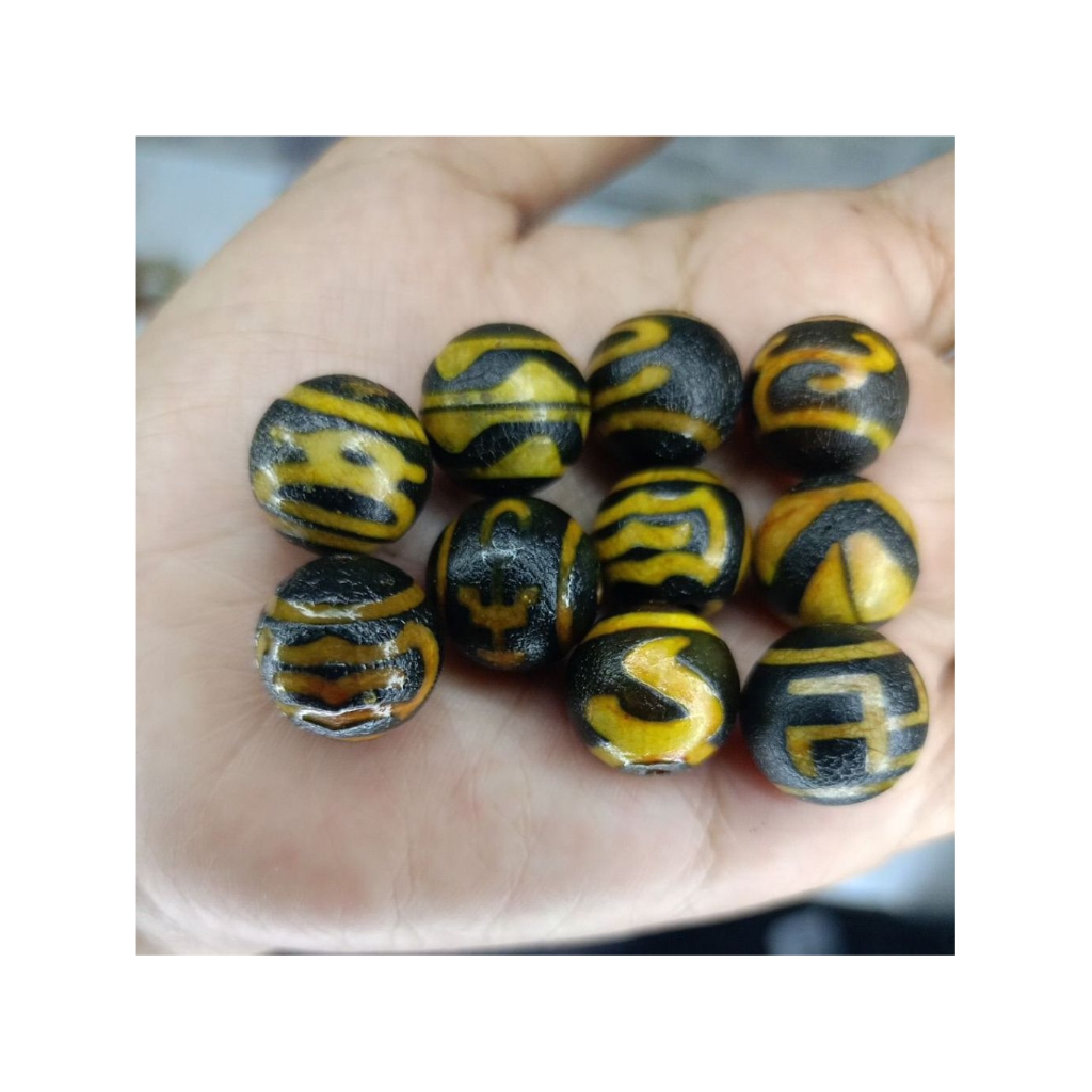 spacer tibetan dzi bead asli batu alam natural agate