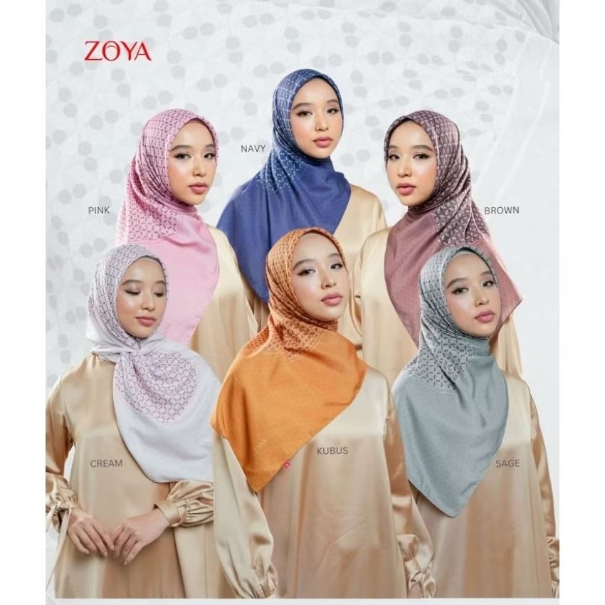 ZOYA AMARAN PRINT SCARF - Hijab Segi Empat Motif