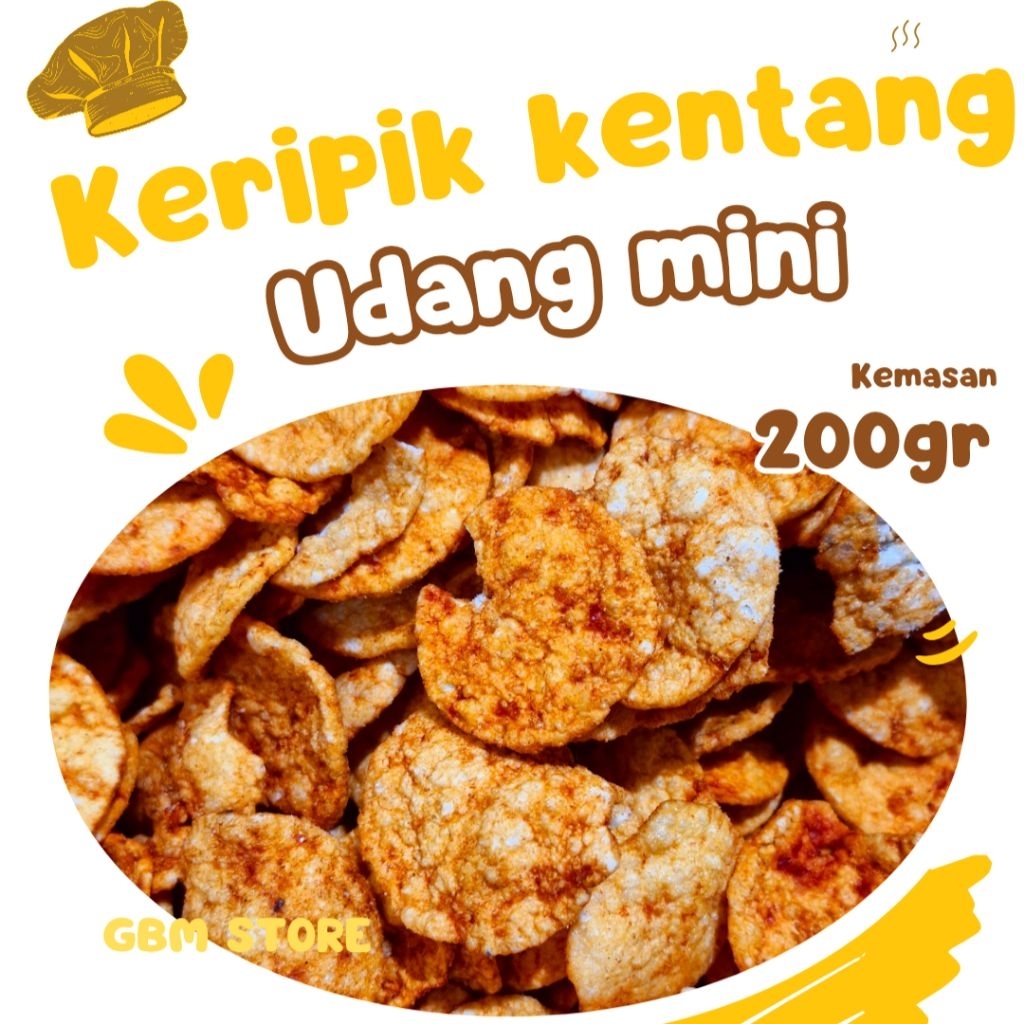 

Kerupuk Kentang Udang Mini Manis Pedas 200gram Snack Pedas Manis