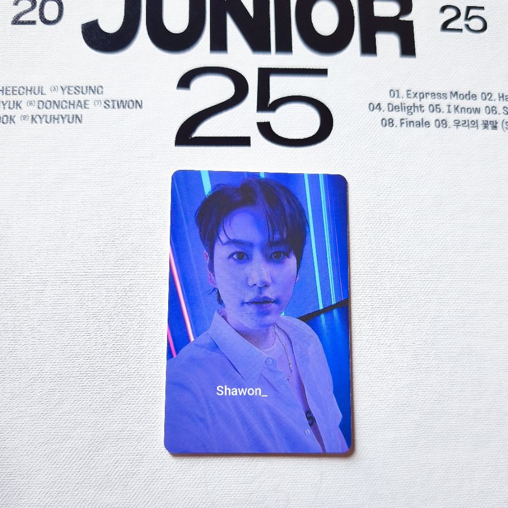 PHOTOCARD KYUHYUN SMINI SUPER JUNIOR 25 / PC KYUHYUN SMINI THE 12 ALBUM 25 SUPER JUNIOR EXPRESS MODE