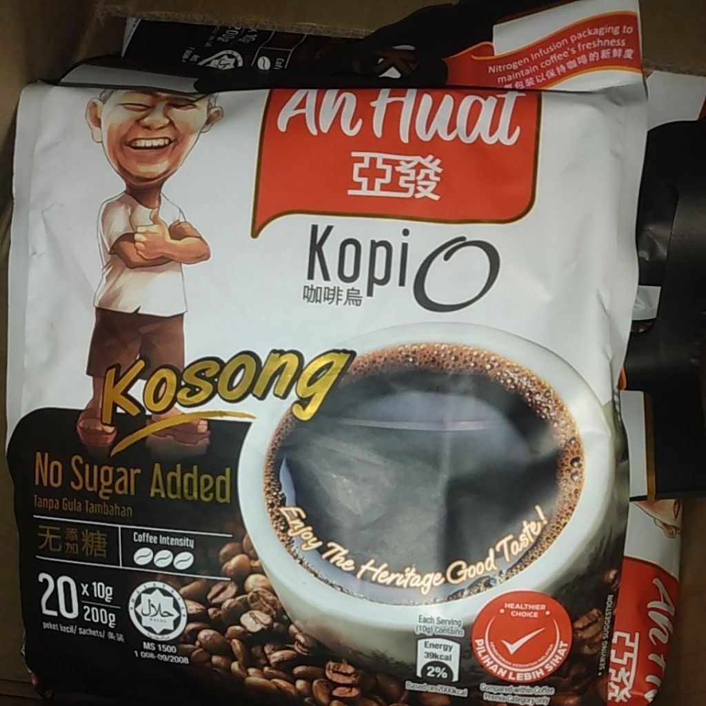 

Ahuat Kopi O Kosong 20bungkus 1dus