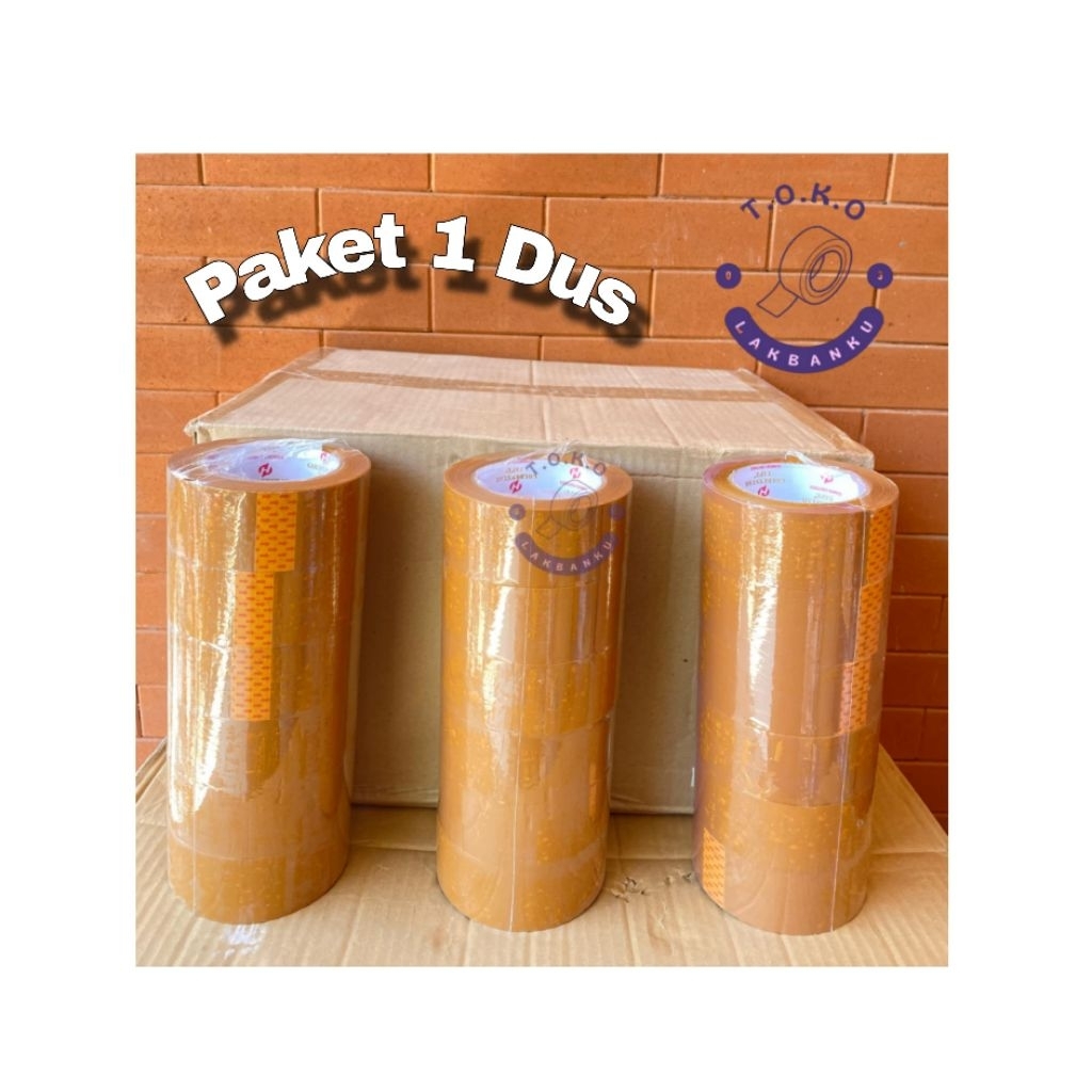 

Lakban Coklat 45mm x 200 LAKBAN COKLAT PAKET 1 DUS isi 54 PCS Isolasi selotip tape Daya Lengket Kuat, HARGA LEBIH MURAH