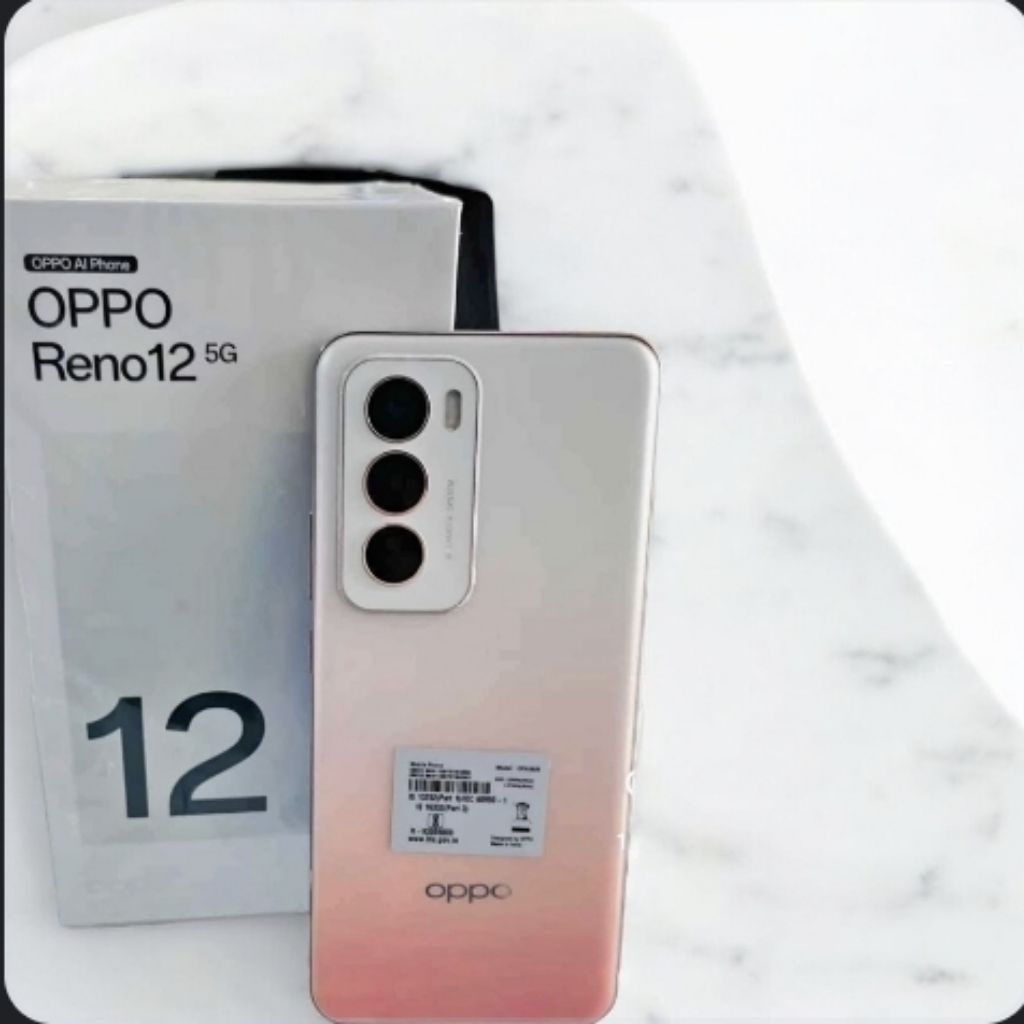 oppo reno 12 versi ram 12 256gb hp second lengkap resmi original