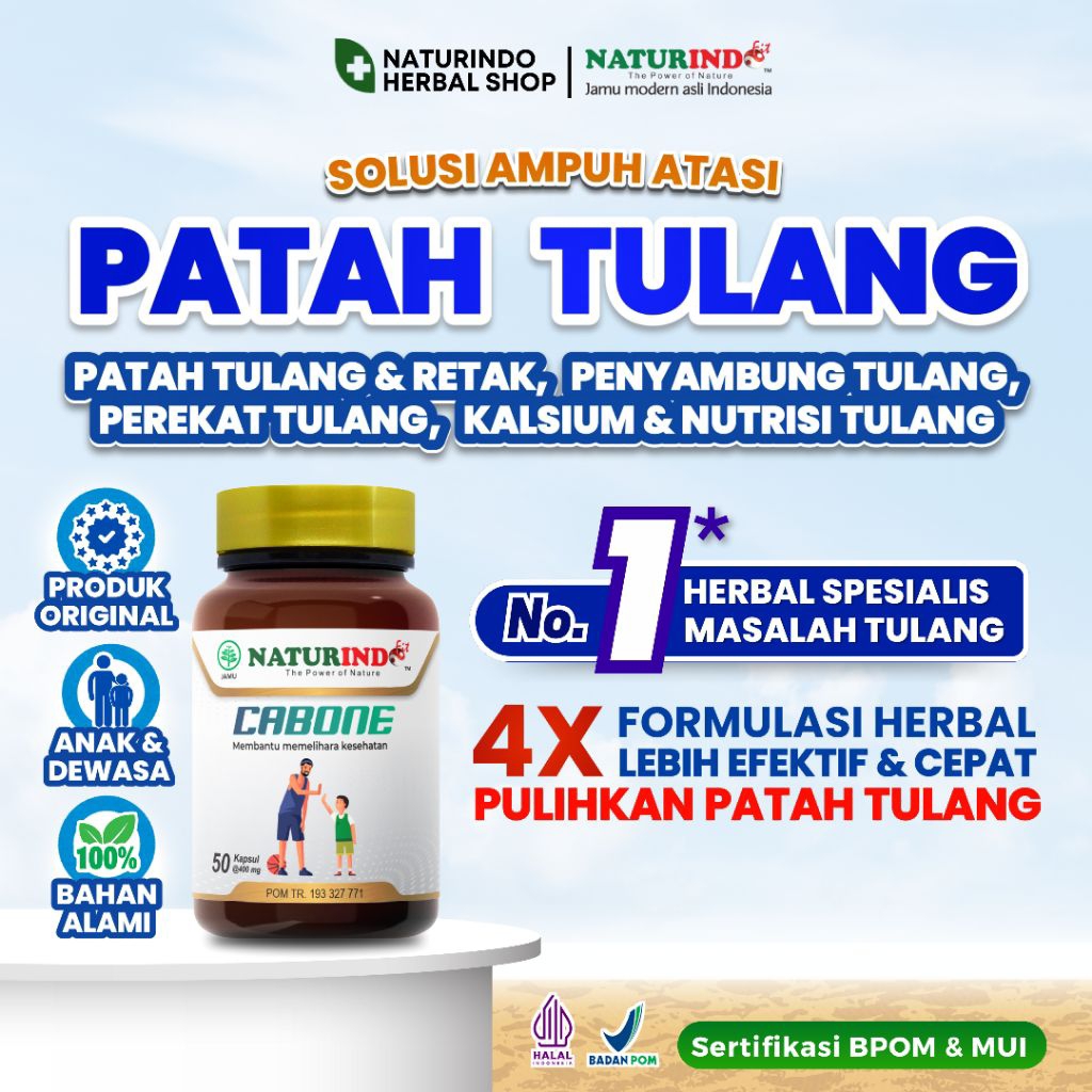 Obat Patah Tulang Retak Suplemen dan Kalsium Penyambung Perekat Tulang Cabone