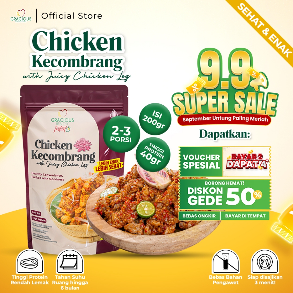 

Gracious Chicken Kecombrang - Protein 40gr (Makanan Instant Sehat Siap Saji)