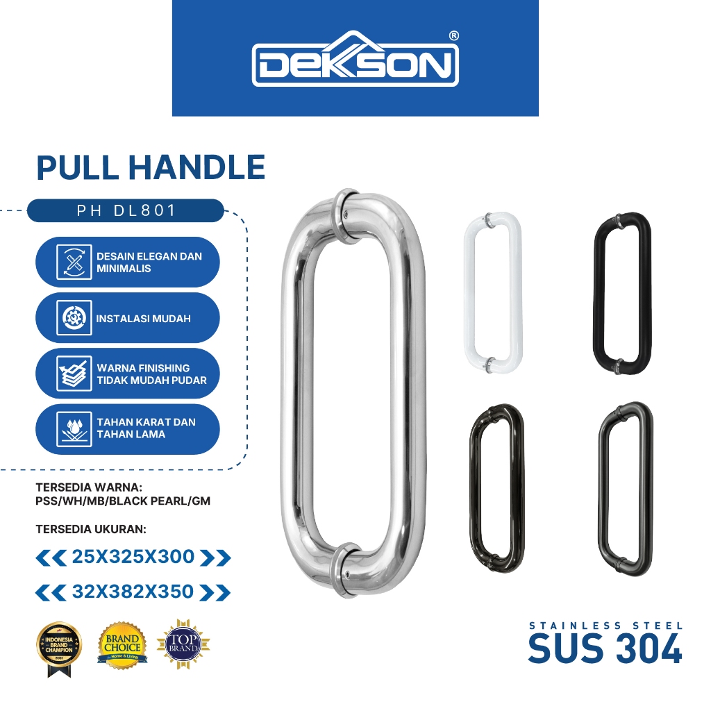 DEKKSON Pull Handle Gagang Pintu Tarik PH DL801 SUS 304