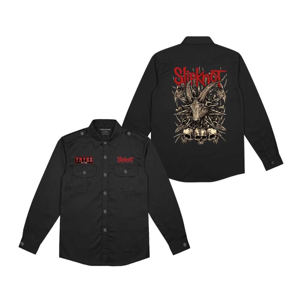 Workshirt kemeja kerja SLIPKNOT Lengan panjang unisex pdh distro bandung baju pria dan wanita