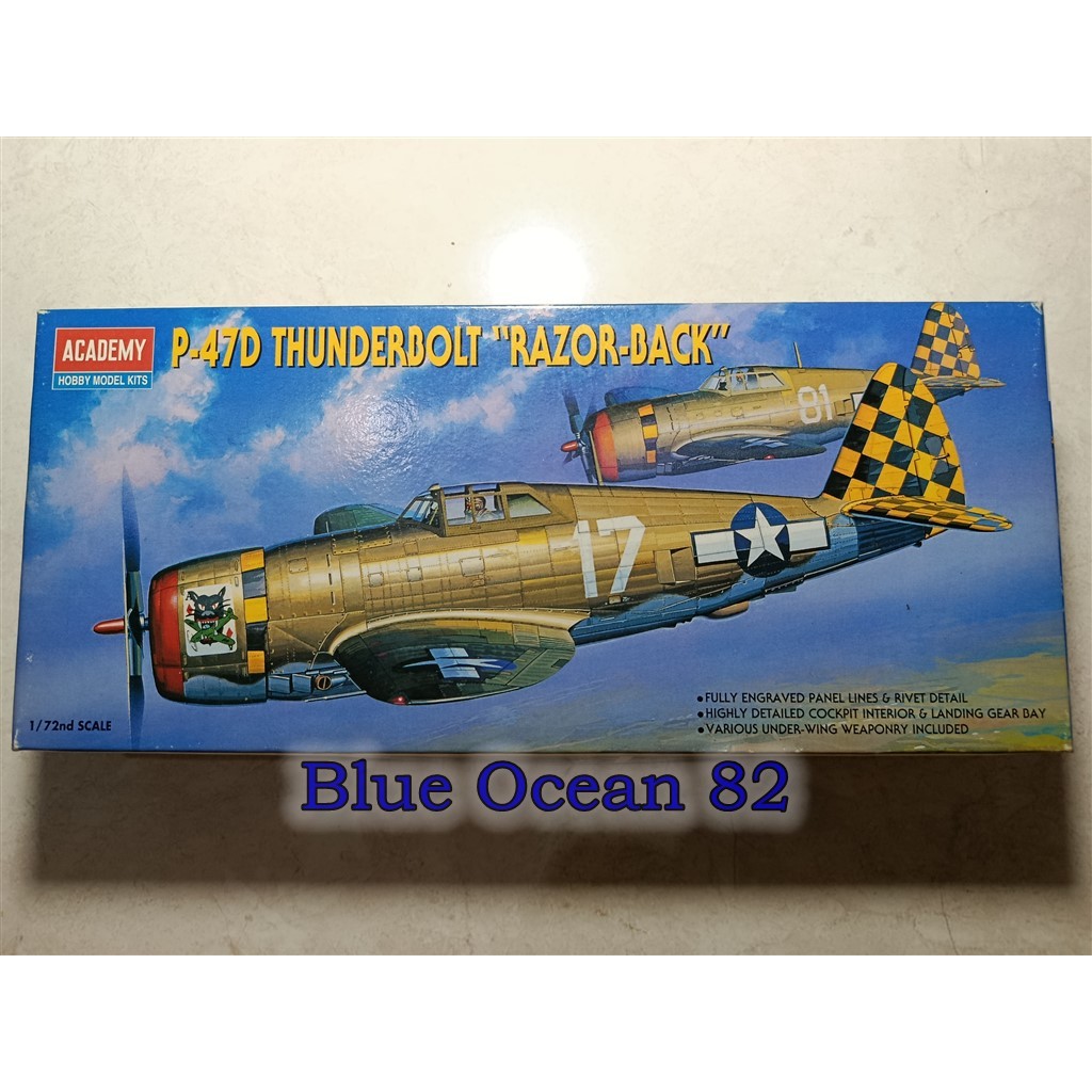 Academy 1/72 - P-47D Thunderbolt Razor Back - Academy Model Kit P47