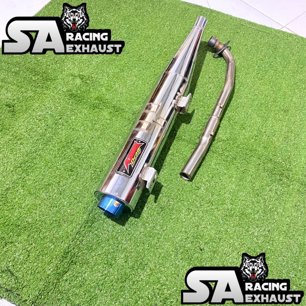 Knalpot Tsukigi Standar Racing KINGDRAG Ujung Biru Pnp Jupiter, Vega R, Vega Lama, Jupiter Z, SRL115