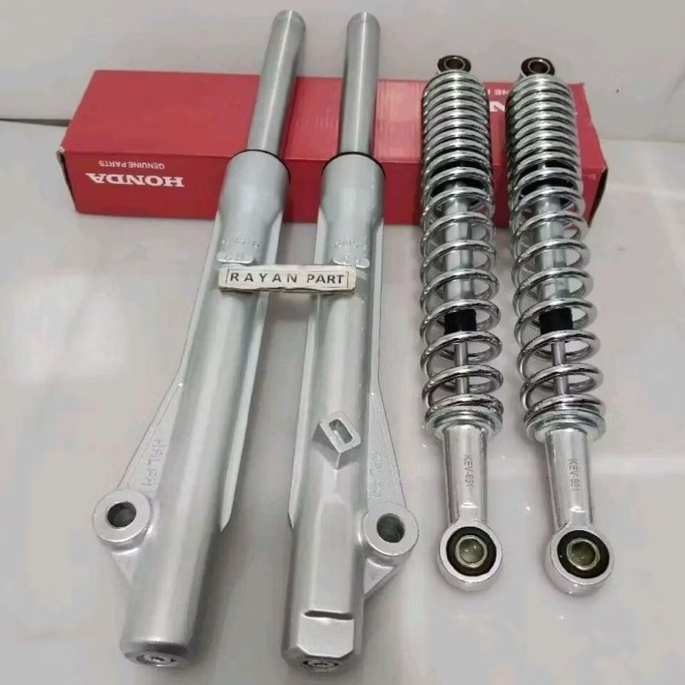 As Shock Depan Tabung+Belakang supra x lama supra 100 cakram supra tromol KEV Ori