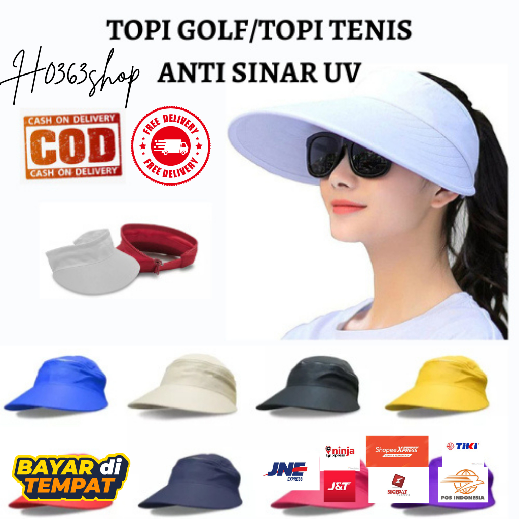 H0363shop - Topi bucket golf wanita - topi sport wanita - topi baseball wanita golf - topi trucker w